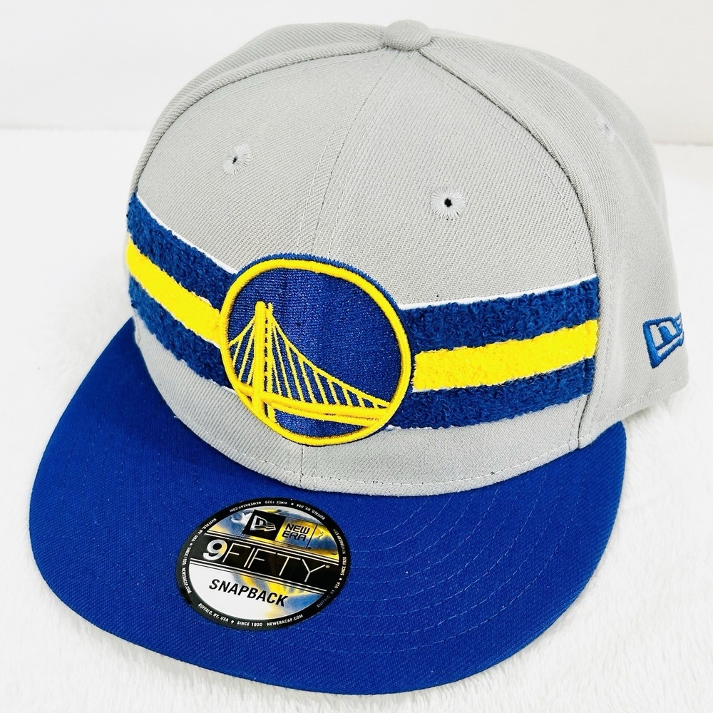 Golden State Warriors New Era Band 9FIFTY Snapback Hat Cap Adjustable NBA Gray